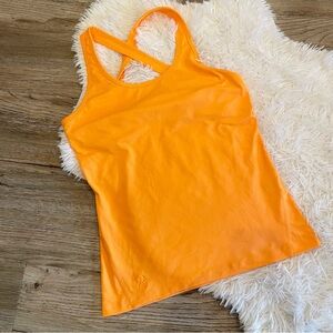 Polo Ralph Lauren Orange Athletic Tank Top Medium Cross-Back Clemson UF Gators